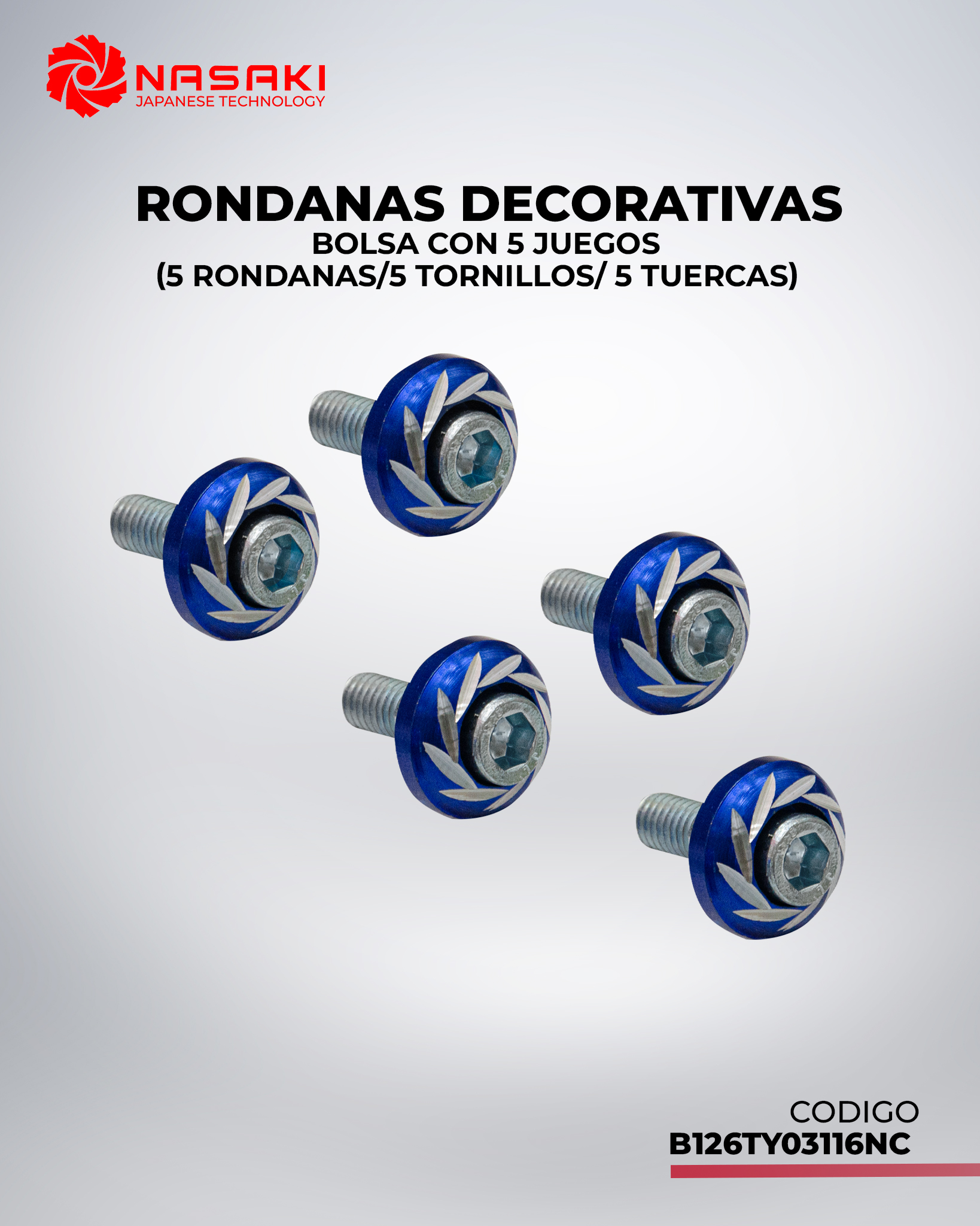 RONDANAS DECORATIVAS UNIVERSAL AZUL