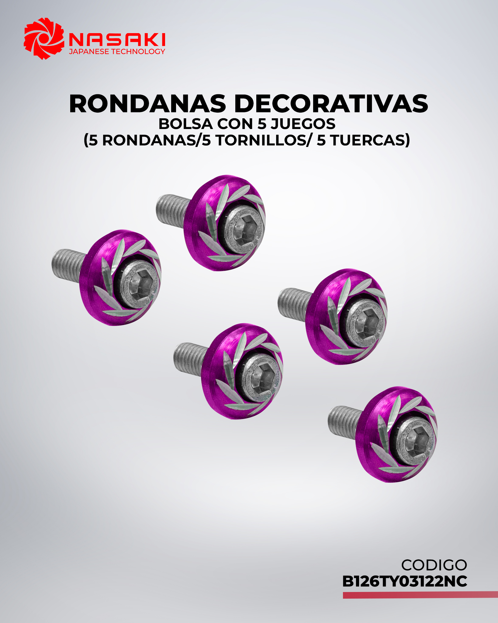 RONDANAS DECORATIVAS UNIVERSAL MORADO