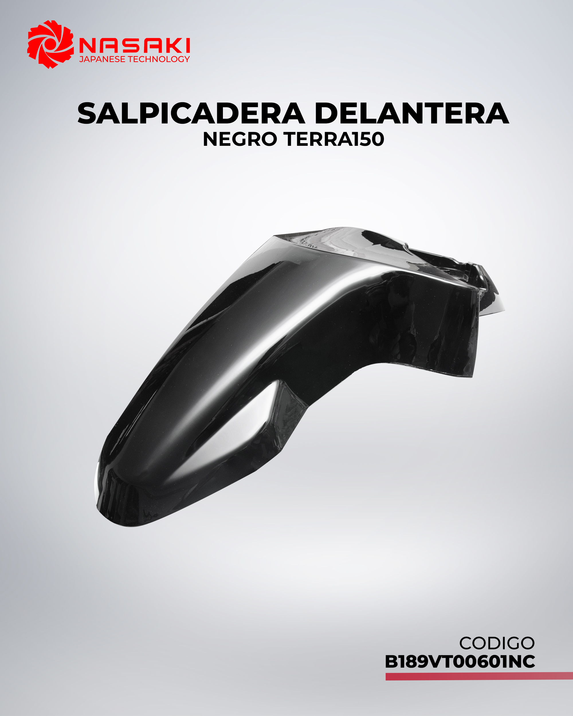 SALPICADERA DELANTERA NEGRO TERRA150