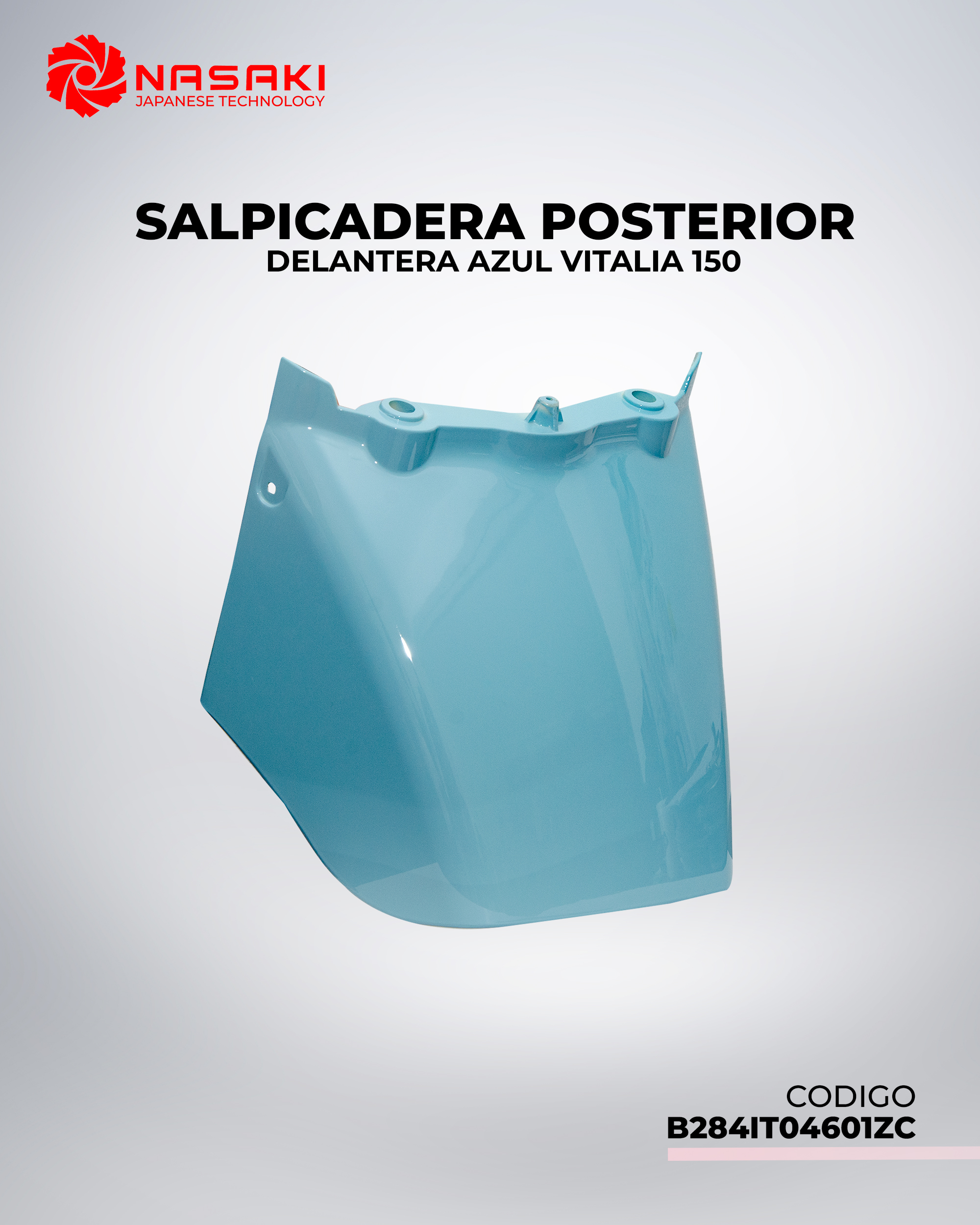 SALPICADERA POSTERIOR DELANTERA AZUL VITALIA 150