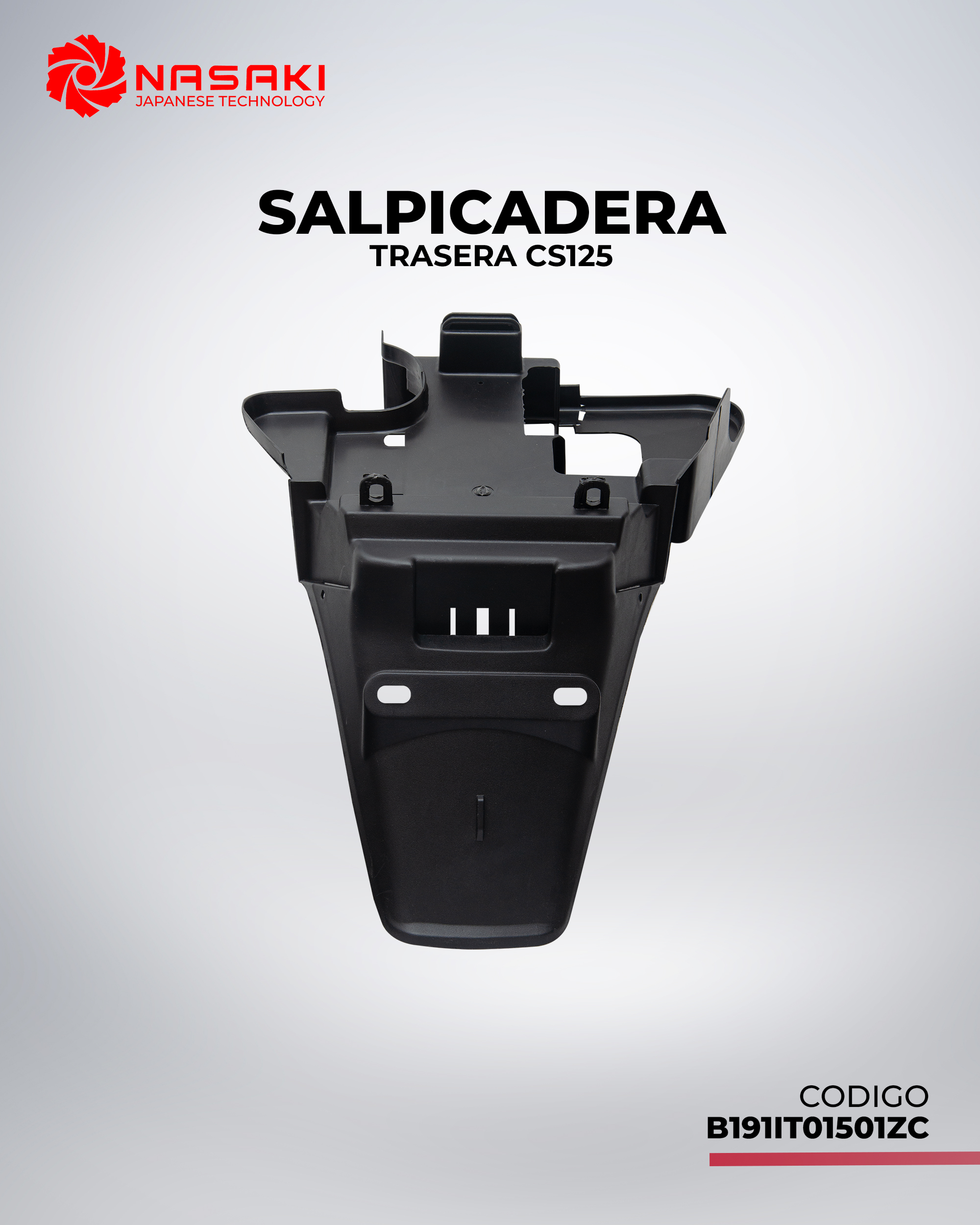SALPICADERA TRASERA CS125