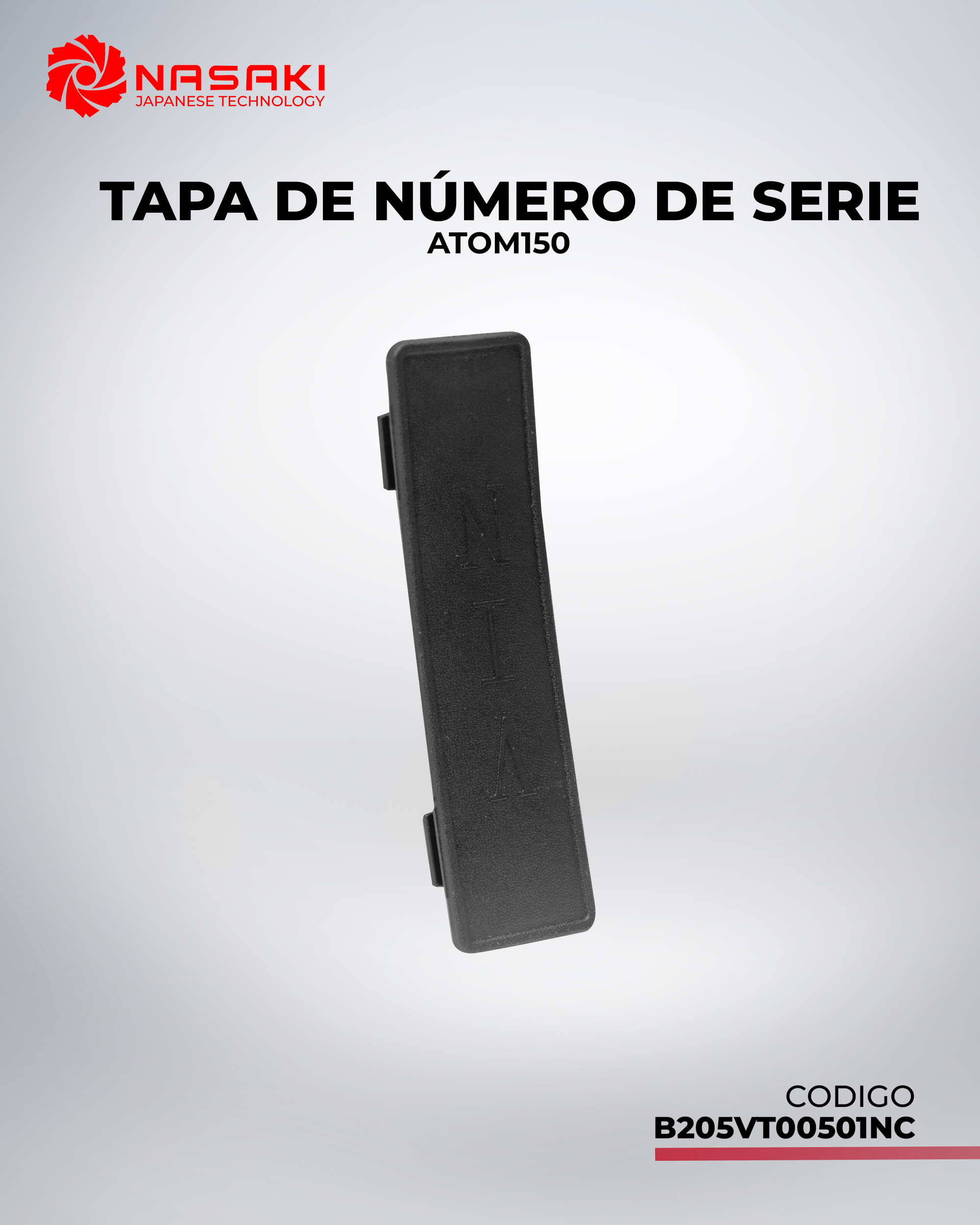 TAPA DE NUMERO DE SERIE ATOM150
