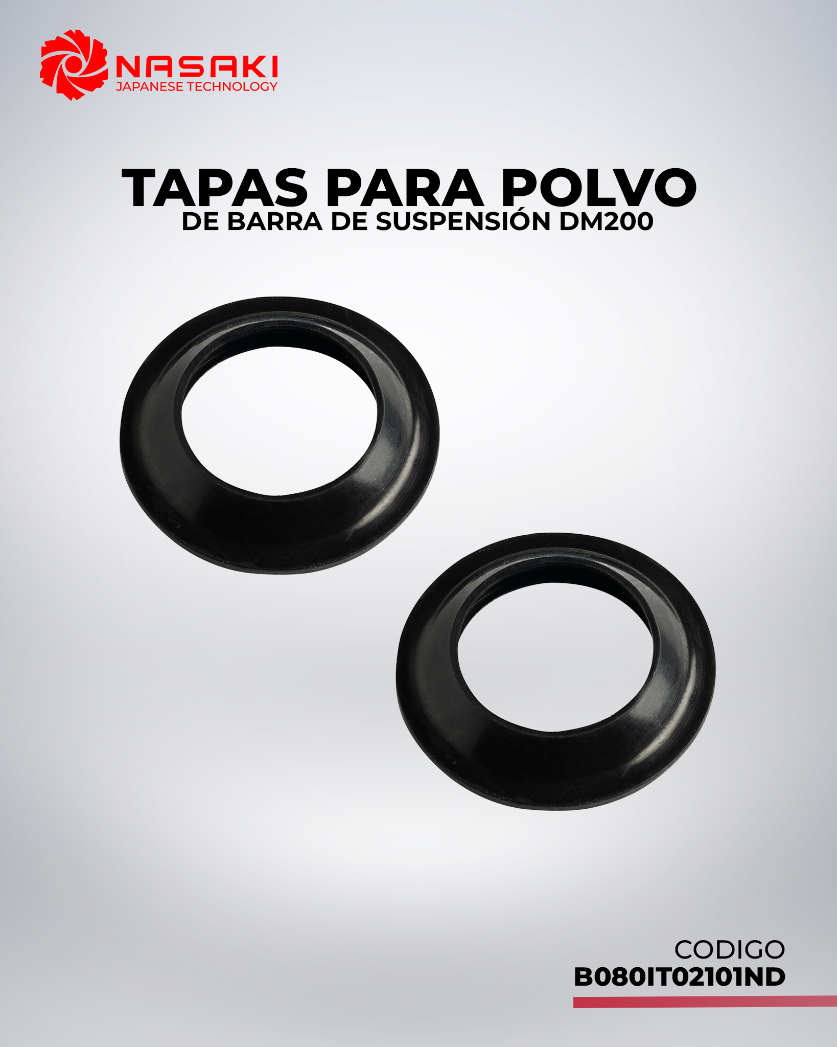 TAPAS PARA POLVO DE BARRA DE SUSPENCION DM200