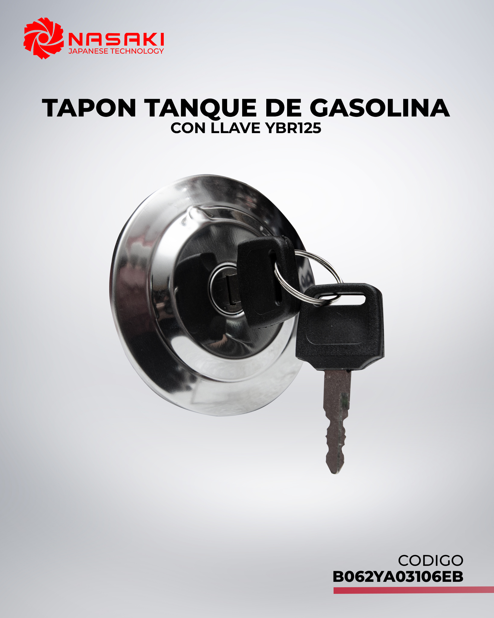 TAPON TANQUE DE GASOLINA CON LLAVE YBR125