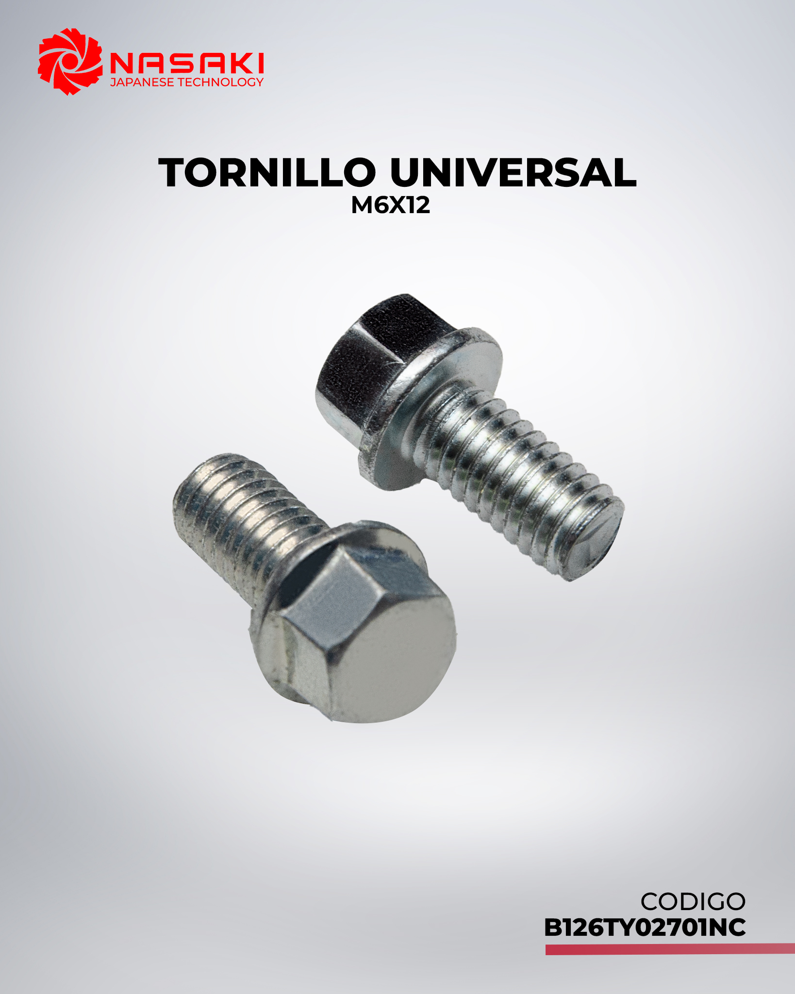 TORNILLO  UNIVERSAL M6x12