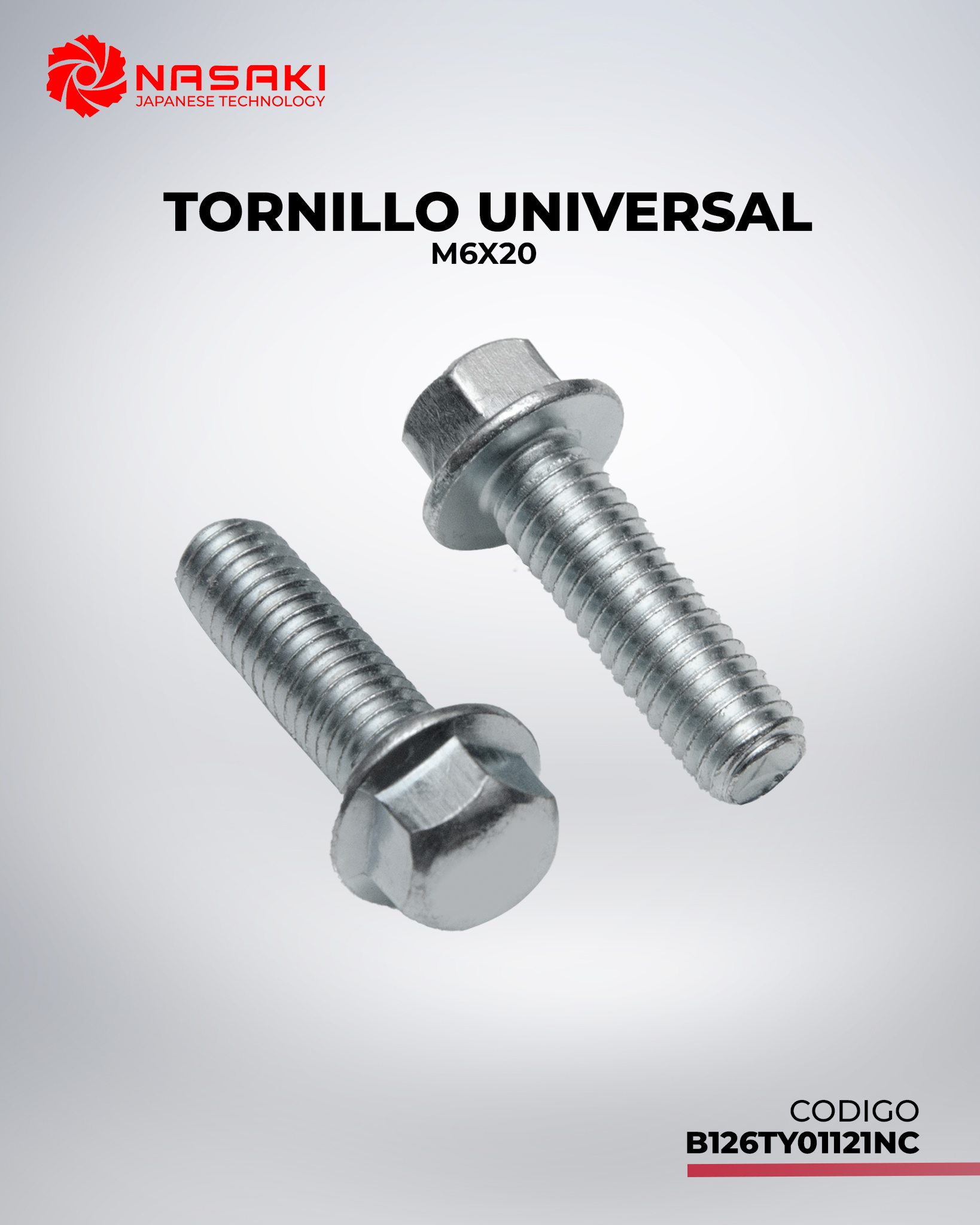 TORNILLO  UNIVERSAL M6x20