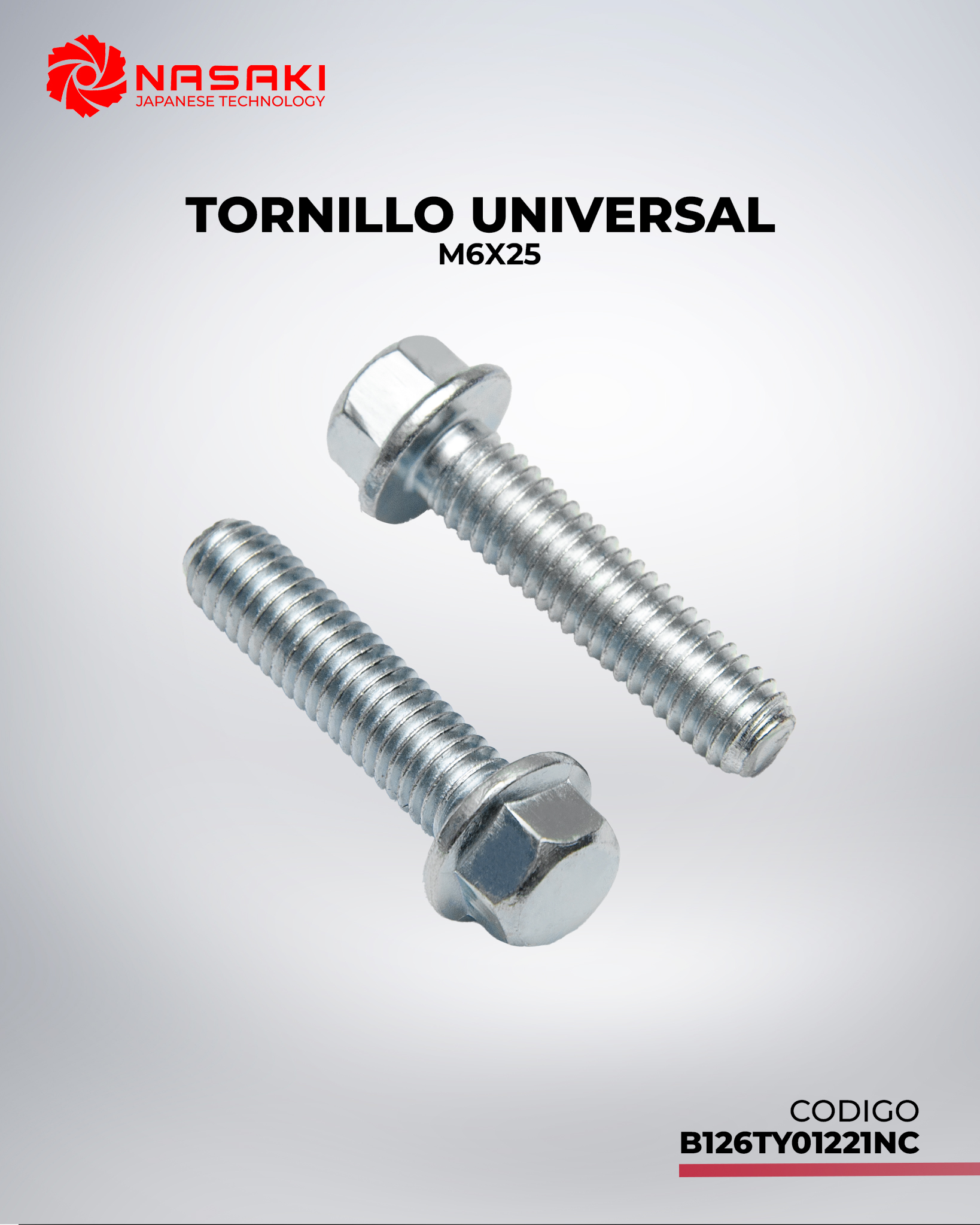 TORNILLO  UNIVERSAL M6x25