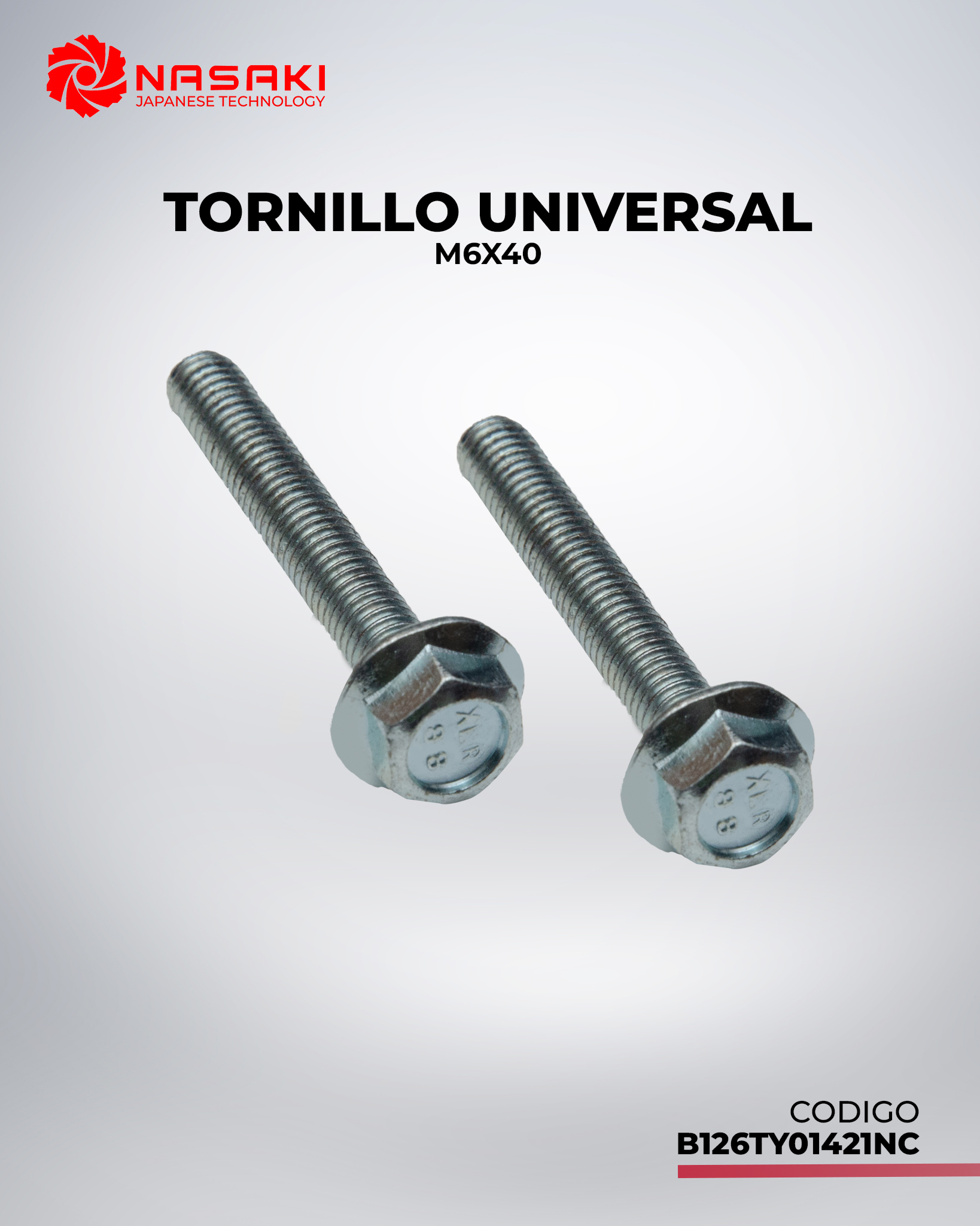 TORNILLO  UNIVERSAL M6x40