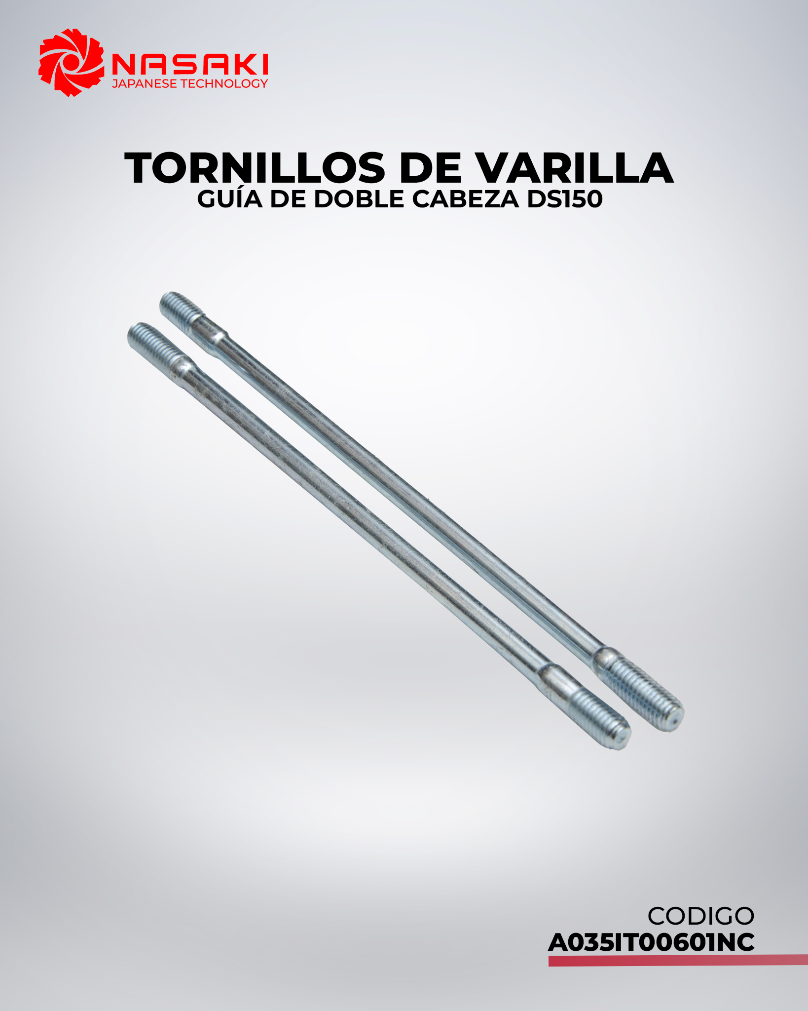 TORNILLOS DE VARILLA GUIA DE DOBLE CABEZA DS150