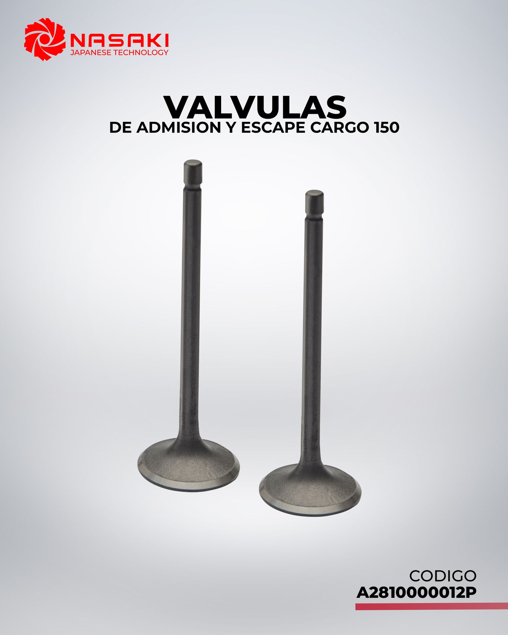 VALVULAS DE ADMISION Y ESCAPE CARGO 150