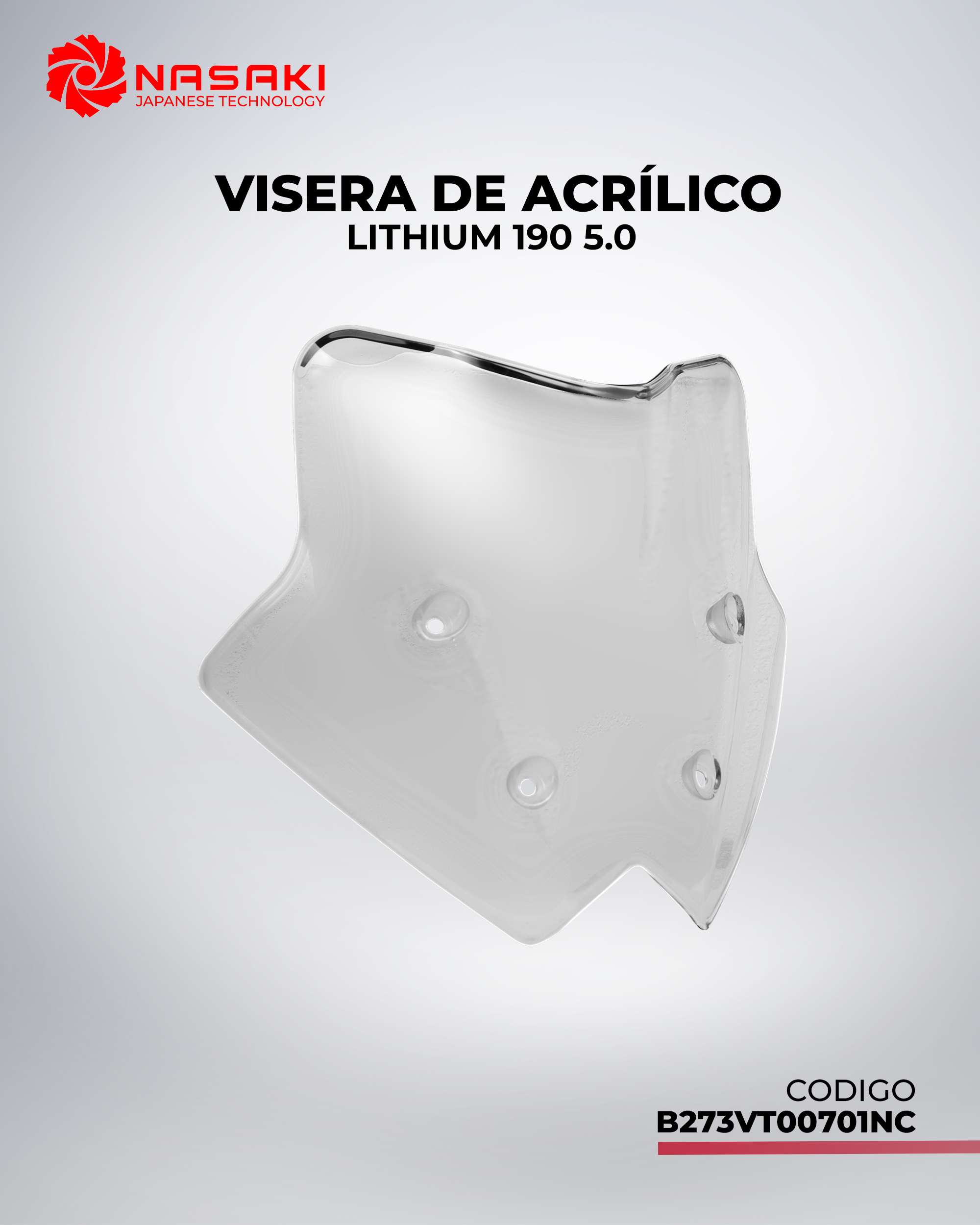 VISERA DE ACRILICO LITHIUM 190 5.0