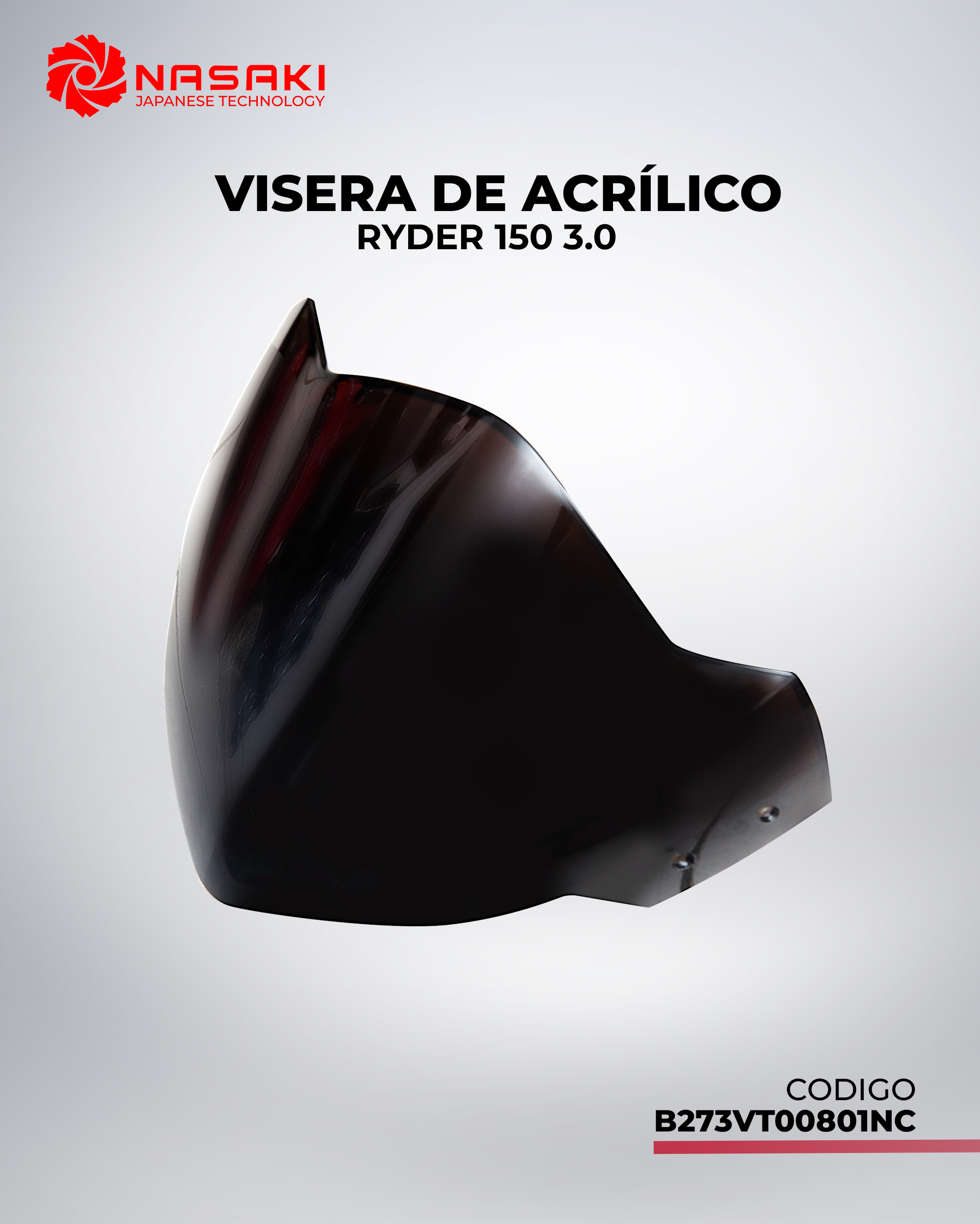 VISERA DE ACRILICO RYDER 150 3.0