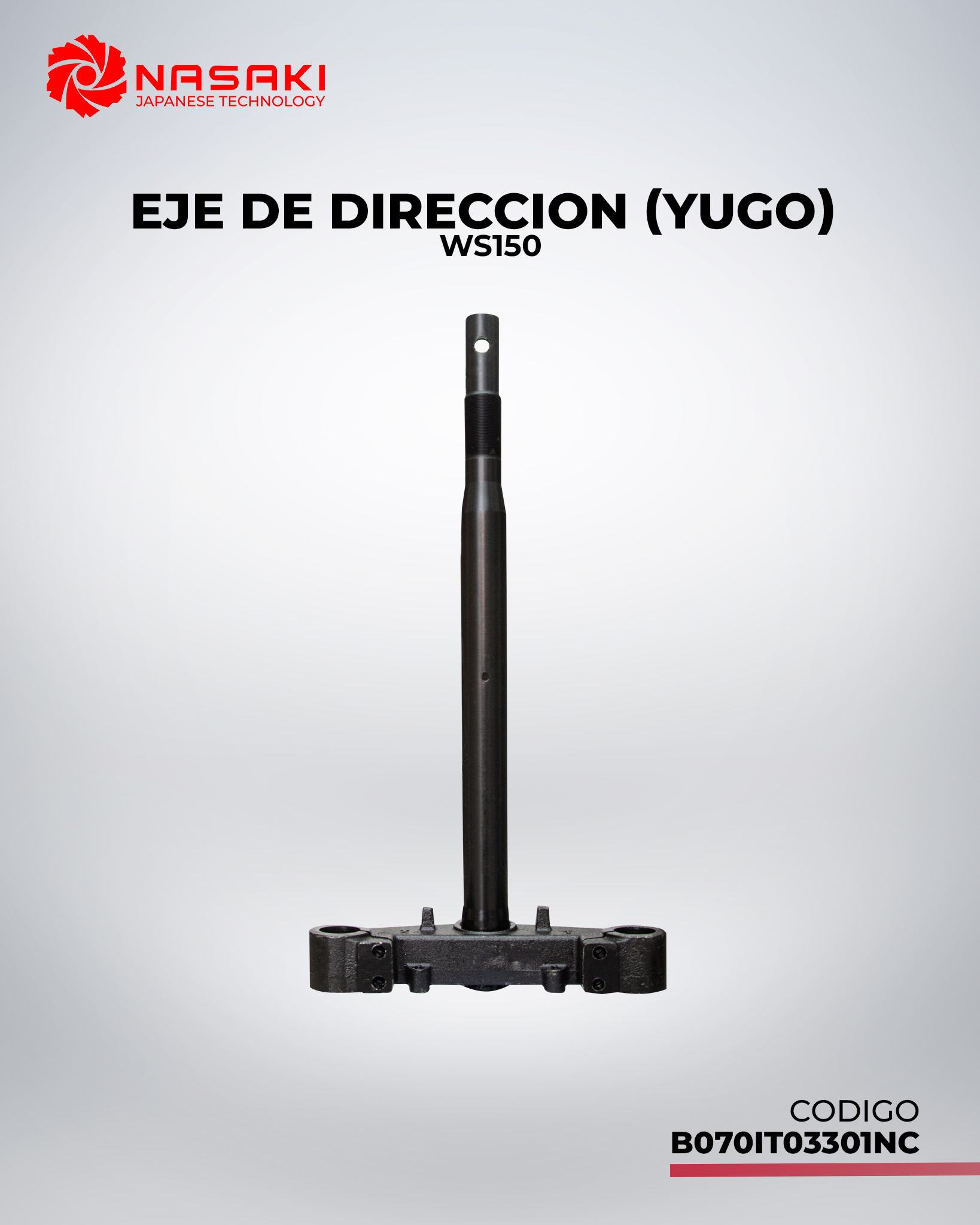 YUGO EJE DE DIRECCION  WS150/